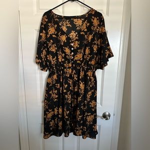 Shein Plus Size Floral/Black Dress